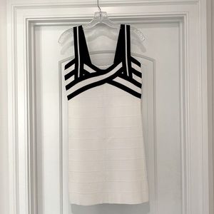 Venus White and Black Bandage Dress - Size US Medium